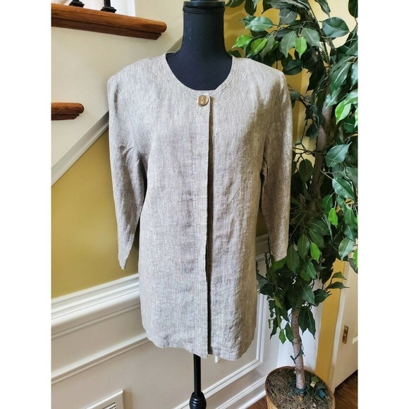 Meral linen tank and jacket set - Picture 6 of 16